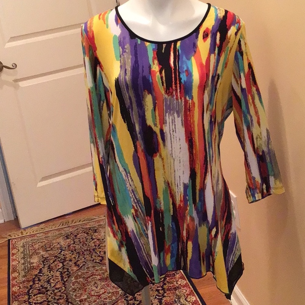 Bianca Nygard asymmetrical 3/4 blouse
